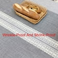 thumbnail image 3 of Nvzi Table Cloth Rectangle Table Cloths Round Wrinkle Free Tablecloth Cotton Linen Tablecloths Stitching Tassel Brown for Kitchen, Dining, Outdoor Table(55 x 79 Inches,Gray),SU-7993701-US, 3 of 4
