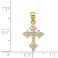 thumbnail image 5 of Auriga Fine Jewelry 10K Yellow Gold Round Cut Cubic Zirconia Passion Cross Pendant for Women (L-20 mm,W-13 mm), 5 of 5
