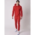 thumbnail image 2 of LovelyWholesale Long Sleeve Hooded Collar Hooded Collar Kangaroo Pocket Men's Tracksuit Set, 2 of 6