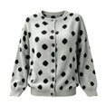 thumbnail image 4 of Endives Cardigan Sweaters for Women Fuzzy Long Sleeve Crew Neck Button-Front Open Knit Cardigan Sweater Outerwear M, 4 of 4