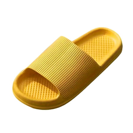 OJSFQUFP House Slippers for Men Shower Slippers Bathroom Slippers Sandals House Slippers Non Slip Shoes Dorm Shoes Memory Foam Slippers for Women Yellow 40