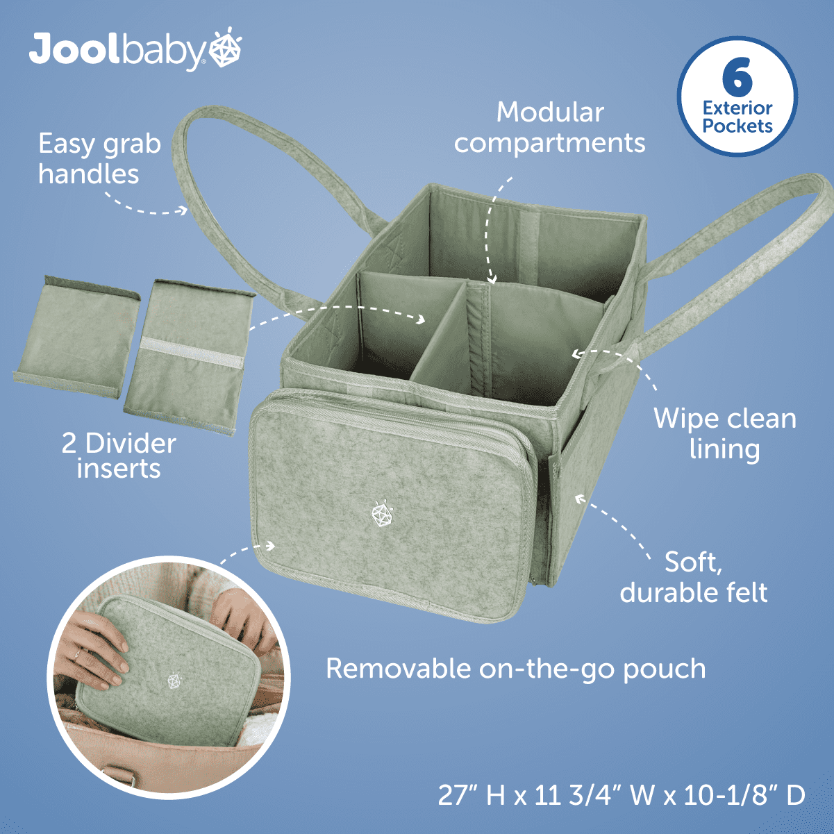 Jool Baby Tag-Along Diaper Caddy Organizer
