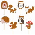 thumbnail image 3 of Decorative Garden Stakes Metal Rust Look With Hedgehog And Owl Designs For Outdoor Indoor Use 8 Piece Set, 3 of 3