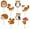 Brown, variant on 8 PCS Metal Animal Plant Yard Decor, Garden Art for Outside Decorations, Outside Decorative Stake Accessories and Lawn Ornaments, Outdoor Decor Fall Yard Stakes