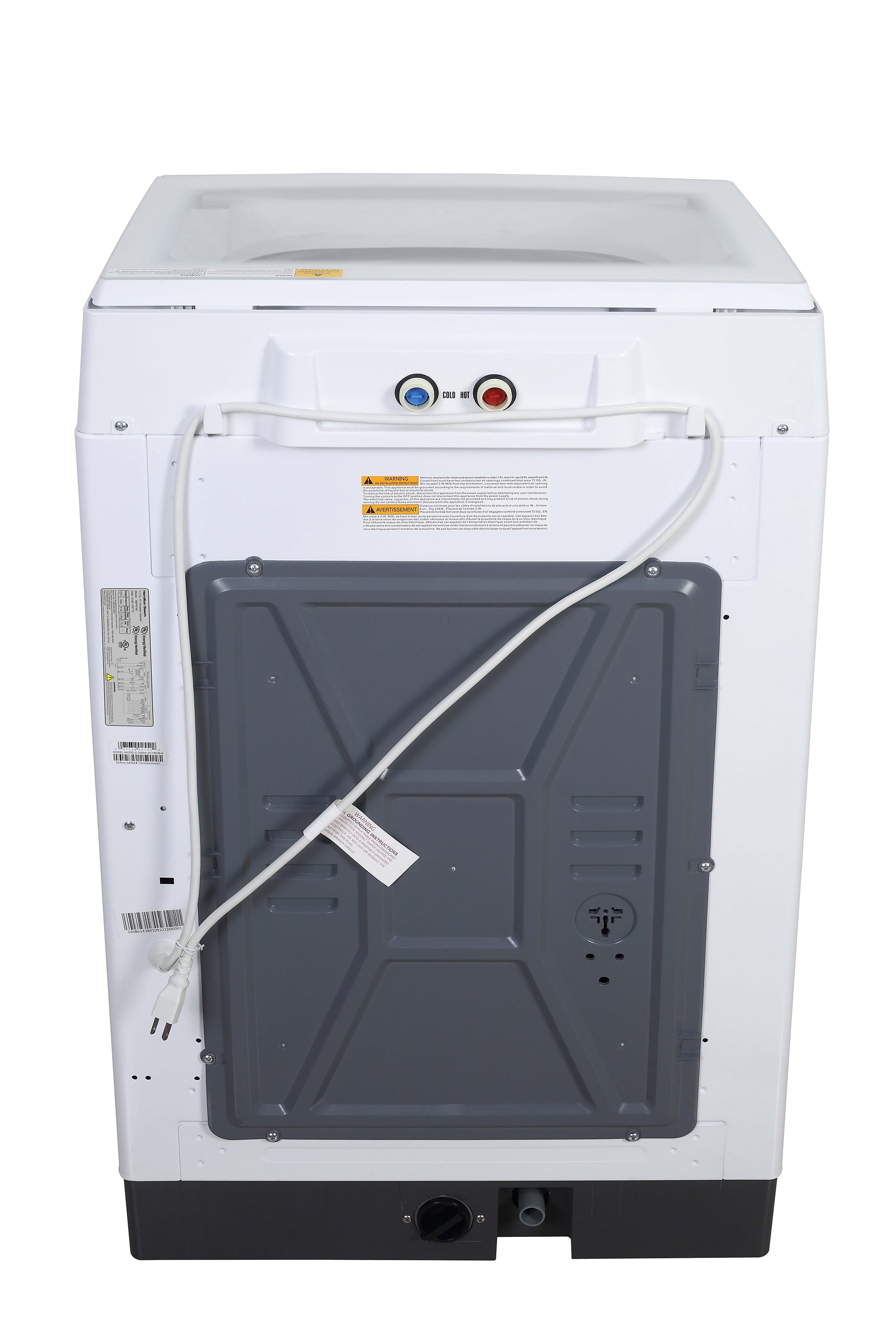 Hamilton Beach 2.1 Top Load Portable Washing Machine with 6 Wash Cycles, White, HBPW210
