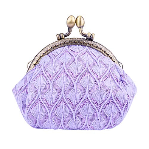 Oyachic Oyachic Large Coin Purse Vintage Pouch Buckle Clutch Bag Kisslock Change Purse