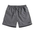 thumbnail image 2 of Lolmot Men's Performance Tech Loose-Fit Shorts Gym Workout Solid Color Drawstring Waist Elastic Shorts Quick Dry Training Running Shorts with Pockets, 2 of 4