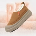 thumbnail image 5 of Women's Warm Platform Cotton Shoes Comfortable Plush Slip On Sneakers Fleece Lined Non Slip Short Chelsea Boots Brown Size 8, 5 of 9