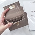 thumbnail image 3 of PU Leather Women's Wallet Fashion Zipper Solid Color Coin Purse Short Style Two Fold Card Bag Women, 3 of 6