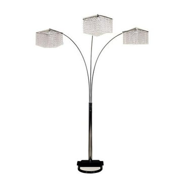 Homeglam Broadway 3 Light 4 Way Switch Arch Floor Lamp Brushed Nickel White Shades Com Arch Floor Lamp Brushed Nickel, Broadway 3 Light 4 Way Switch Arch Floor Lamp