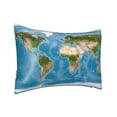 thumbnail image 2 of Disketp Earth View World Map Satin Pillowcase For Hair And Skin - Satin Pillow Cases Standard Size 20x30 Inches With Zipper,Gifts For Women Men, 2 of 8