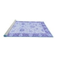thumbnail image 2 of Ahgly Company Machine Washable Indoor Square Oriental Blue Traditional Area Rugs, 4' Square, 2 of 4