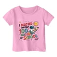 thumbnail image 4 of Glisme Girls Tops Size 3-4 Years Unisex Graphic Tee Letter Print Short Sleeve T Shirt For Back To School Casual Comfortable T-Shirts Funny Pink Tee, 4 of 4