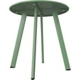 thumbnail image 2 of Minimalist Side Table - Smooth Round Surface, Stable Four-Leg Design, Perfect as Plant Stand or Nightstand (Modern Decor)​ - Green, 2 of 8