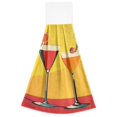 thumbnail image 7 of Yayeee Kitchen Hanging Hand Towels Set of 2 with Loop Bathroom Absorbent Tie Towel, Orange Cocktails, 7 of 7