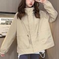 thumbnail image 2 of Inleife Womens Solid Color Casual Cardigan Jacket Long Sleeved Hooded Casual Jacket, 2 of 4