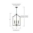 thumbnail image 3 of Capital Lighting 539341 Carter 4 Light 16" Wide Pendant - Black, 3 of 7
