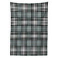 thumbnail image 3 of Ambesonne Checkered Tablecloth Rectangular Table Cover, Dark British Tartan, 60"x84", Seal Brown Dimgray, 3 of 4