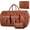 A1-Brown-Faux Leather, variant on Garment Bag for Travel, Convertible Carry Garment Duffel Bag for Men 3 count Weekender Bag 2 in 1 Suitcase Suit Bag