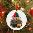 thumbnail image 3 of Xihbxyly Oferta Del Día Ofertas Relámpago Adornos para Árbol de Navidad con Colgante con Patrón Divertido de Papá Noel, 3 of 7