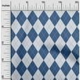thumbnail image 2 of oneOone Cotton Jersey Blue Fabric Argyle Sewing Fabric By The Yard Printed Diy Clothing Sewing Supplies 58 Inch Wide, 2 of 4