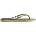 thumbnail image 2 of Havaianas Women's Slim Iridescent Flip Flop Sandals, Lime Green, Size 11/12, 2 of 5