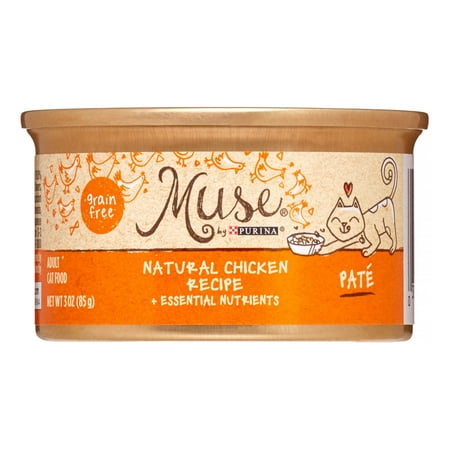 Muse by Purina Chicken Recipe Pate Wet Cat Food, 3 Oz. Can (24