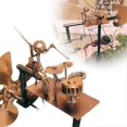 thumbnail image 1 of Drummer Windmill Handmade Metal Percussionist Figurine Rockin, 1 of 5