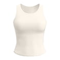 thumbnail image 4 of WREESH Women's Yoga Tank Tops Elastic Sportswear for a Tight Fit, Versatile Sleeveless Design in Solid Colors White, 4 of 5