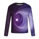 thumbnail image 5 of Blusas y camisas de manga larga con cuello redondo para hombre, blusa informal de manga larga con cuello redondo y estampado de rayas, blusa de poliéster para hombre, 5 of 5