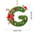 thumbnail image 3 of Ikohbadg 26 Letter Ornaments for Christmas Tree Decoration, Personalized Hanging Pendant Xmas Alphabet for Christmas Initial Ornament, DIY Craft Ornaments, Christmas Gifts for Family Friends (G), 3 of 6