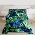 thumbnail image 2 of Manfei Monstera Leaf Queen Comforter Set,Tropical Botanical Plant Bedding Sets,Green Blue Leaves Bedding Comforter Set For Kids,Luxury Bedroom Decor Reversible,3 Pieces, 2 of 8