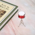 thumbnail image 4 of Instrumentos musicales en miniatura, modelo de tambor, pantalla, Mini adornos musicales, artesanía, decoración del hogar, 4 of 11