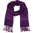 thumbnail image 3 of Sakkas 70" x 28" Paisley Self-Design Pashmina Shawl / Wrap / Stole - Purple - One Size, 3 of 4