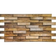 thumbnail image 3 of AG Trade Dundee Deco Yellowish Brown Walnut Wood PVC 3D Wall Panels, Decorative Wall Paneling 5.3 sq ft; 39" x 19", 3 of 4