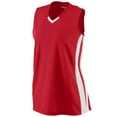 thumbnail image 3 of Augusta 2XL Ladies Wicking Mesh Powerhouse Jersey Red/White 527, 3 of 5