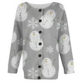 thumbnail image 4 of Xmyrz Fall Jackets For Women 2025 Relaxation Christmas Printed Button Up Cardigan Jacket Long Sleeve Baggy Top Coat Outerwear Jacket, 4 of 4