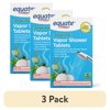 (3 pack) Equate Vapor Shower Tablets - Non-Medicated - Eucalyptus & Menthol Scented Steamers - 5 Count