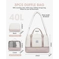 thumbnail image 2 of Bolsa de viaje CAYINTOP Weekender para mujer, color beige, 2 of 8