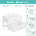 thumbnail image 3 of Stackable Storage Drawers Closet Organizers and Storage Bins Fabric White 2 Drawer Dresser for Bedroom Office Modern, 3 of 9
