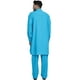 SKAVIJ Hommes Kurta Pyjama Mis Pathani Style Indien Robe Décontractée Turquoise XL – image 2 sur 6