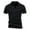 Black, variant on WREESH Men's V-Neck Turndown Collar Shirt Fashion Solid Color Short Sleeve Workout T-Shirt for Summer Olive Green