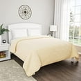thumbnail image 3 of Lavish Home 66-40-T-I 65 x 86 in. Solid Color Bed Quilt, Ivory - Twin Size, 3 of 5