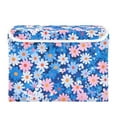 thumbnail image 7 of Yayeee Collapsible Cube Storage Bin with Lid Fabric Closet Decorative Basket with Handles, Blue Daisy, 7 of 7