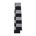 thumbnail image 2 of Sportsman Foulard en Tricot Rayée Rugby, Taille Unique, Noir Chiné Gris Chiné, 2 of 5