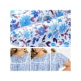 thumbnail image 6 of GRACE & GRANDEUR Women's Plus Size Easter Floral Print Blouse Pintucked Trim Front Tie Neck Tops Ruffle Sleeve Summer Vacation Blouses 2X Sky Blue, 6 of 7