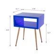 thumbnail image 5 of Modern Side Table for Small Space, Simple Mirrored Nightstand for Bedroom, Small End Table for Living Room, Wood Bedside Table for Home Office, White, D4147, 5 of 8