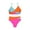 Orange, variant on Buigttklop Swimsuits for Women 2025,Women'S 2025 Spring/Summer New Swimsuit Sexy Bikini Color Blocked Split Swimsuit Set