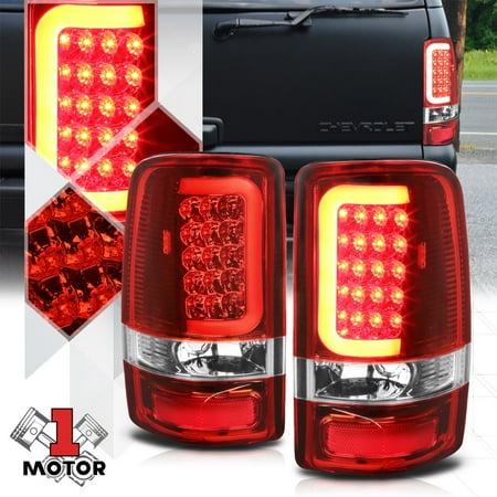 Chrome Red Tron Led Bar Neon Tail Light For 00 06 Chevy Chrome Red Tron Led Bar Neon Tail Light For 00 06 Chevy Suburban Tahoe 01 02 03 04 05