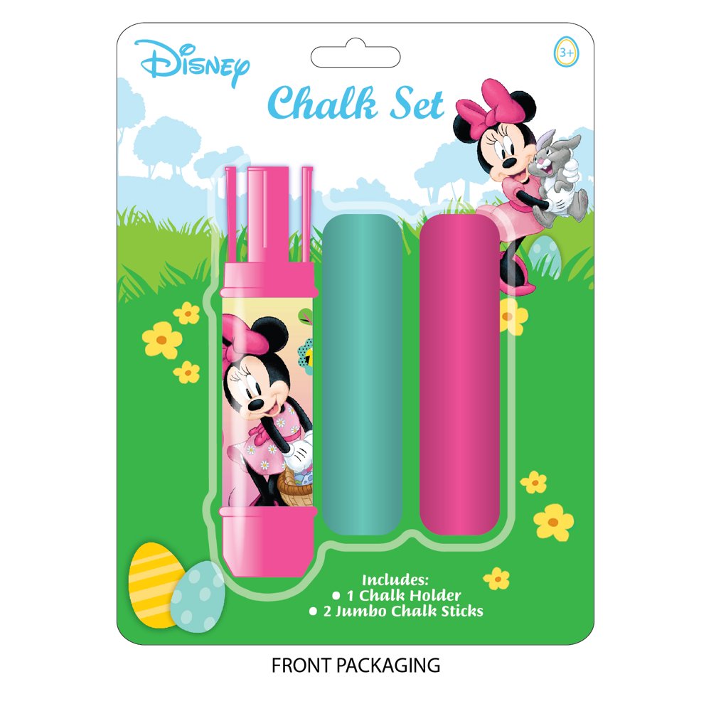 Minnie Mouse Chalk set includes 2 Jumbo Chalk Sticks and 1 Jumbo Chalk